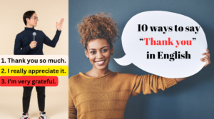 10 ways to say “Thank you” in English