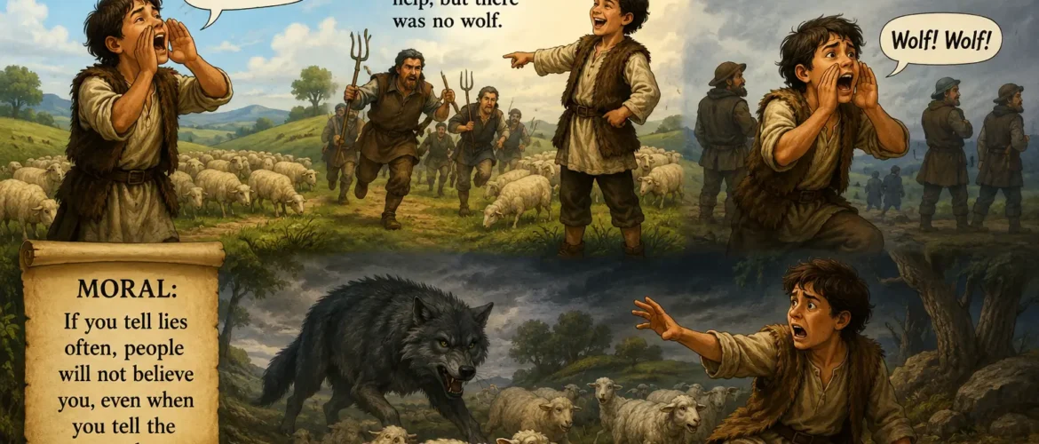 Dialog on The Boy Who Cried Wolf (Aesop’s Fables - ঈশপের গল্প)