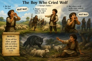 Dialog on The Boy Who Cried Wolf (Aesop’s Fables - ঈশপের গল্প)