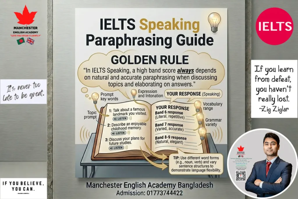 PARAPHRASING IN IELTS SPEAKING