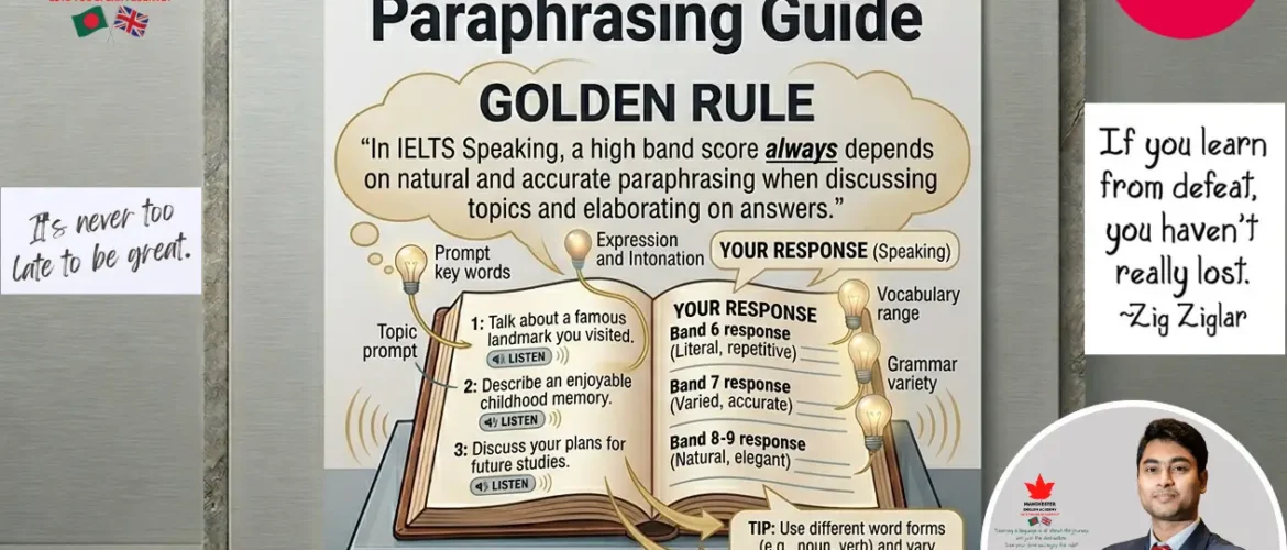 PARAPHRASING IN IELTS SPEAKING