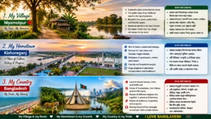 My Village (Advanced Paragraph) My Hometown (Advanced Paragraph) My Country (Advanced Paragraph)