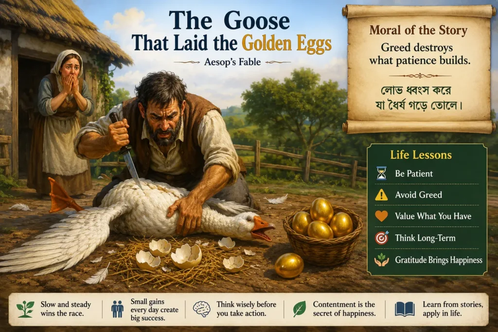 The Goose That Laid the Golden Eggs (Aesop’s Fables