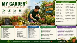 Paragraph essay and cue card on my Garden